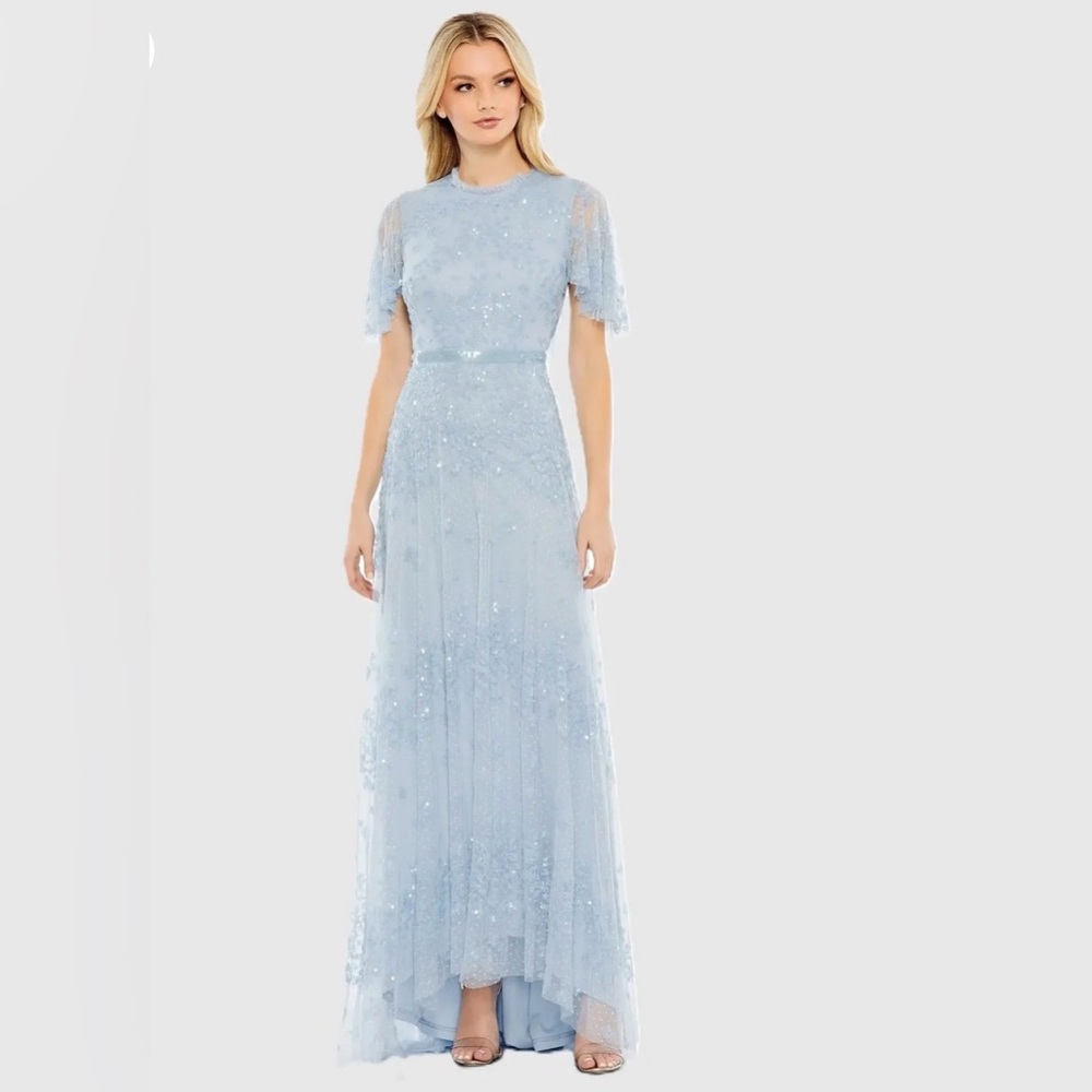 Mac Duggal Blue Maxi Dress size 6 NWT $798